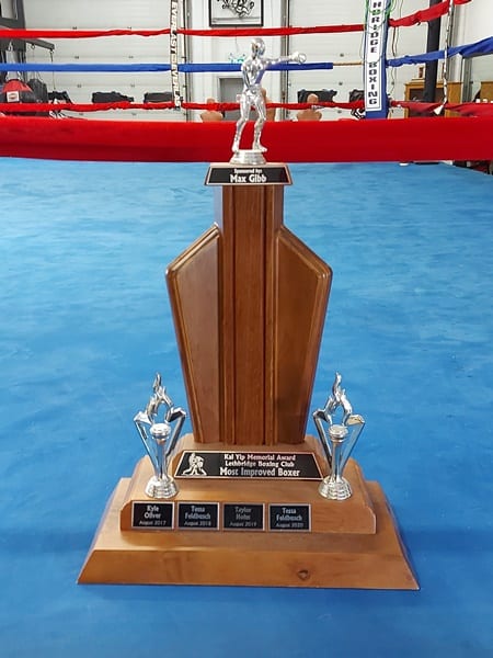 Most Improved Boxer trophy